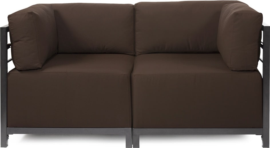 Howard Elliott Sunbrella Axis Contemporary Brown Corner Chair: Howard Elliott Sunbrella Axis Contemporary Brown Corner Chair Introducing the Sunbrella Axis Corner Chair, a stylish addition to your contemporary living space. This chair features a durable titanium