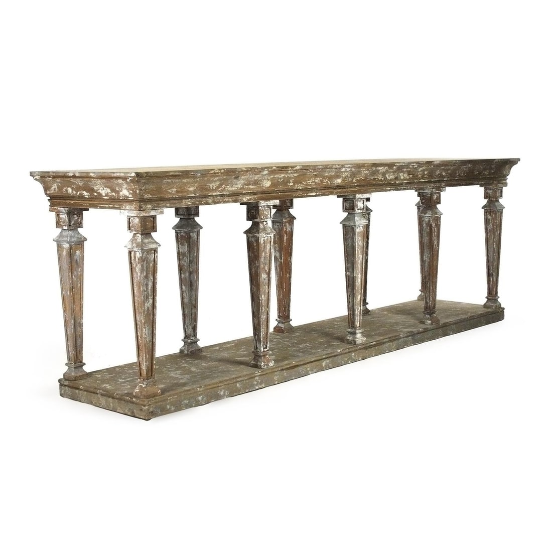 Zentique Colin Console Table Ecru Finish European Style 99": Zentique Colin Console Table Ecru Finish European Style 99" Introducing the Elegant Colin Console Table from the Colin Collection, designed by Zentique. This stunning piece features a contemporary Eur