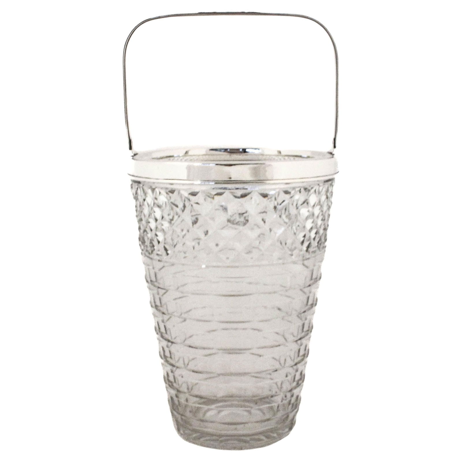 T.G. Hawkes Sterling Silver Crystal Ice Bucket 1910s Pineapple Design: T.G. Hawkes Sterling Silver Crystal Ice Bucket 1910s Pineapple Design This exquisite ice bucket from T.G. Hawkes & Co. beautifully combines sterling silver and crystal, making it a stunning addition t