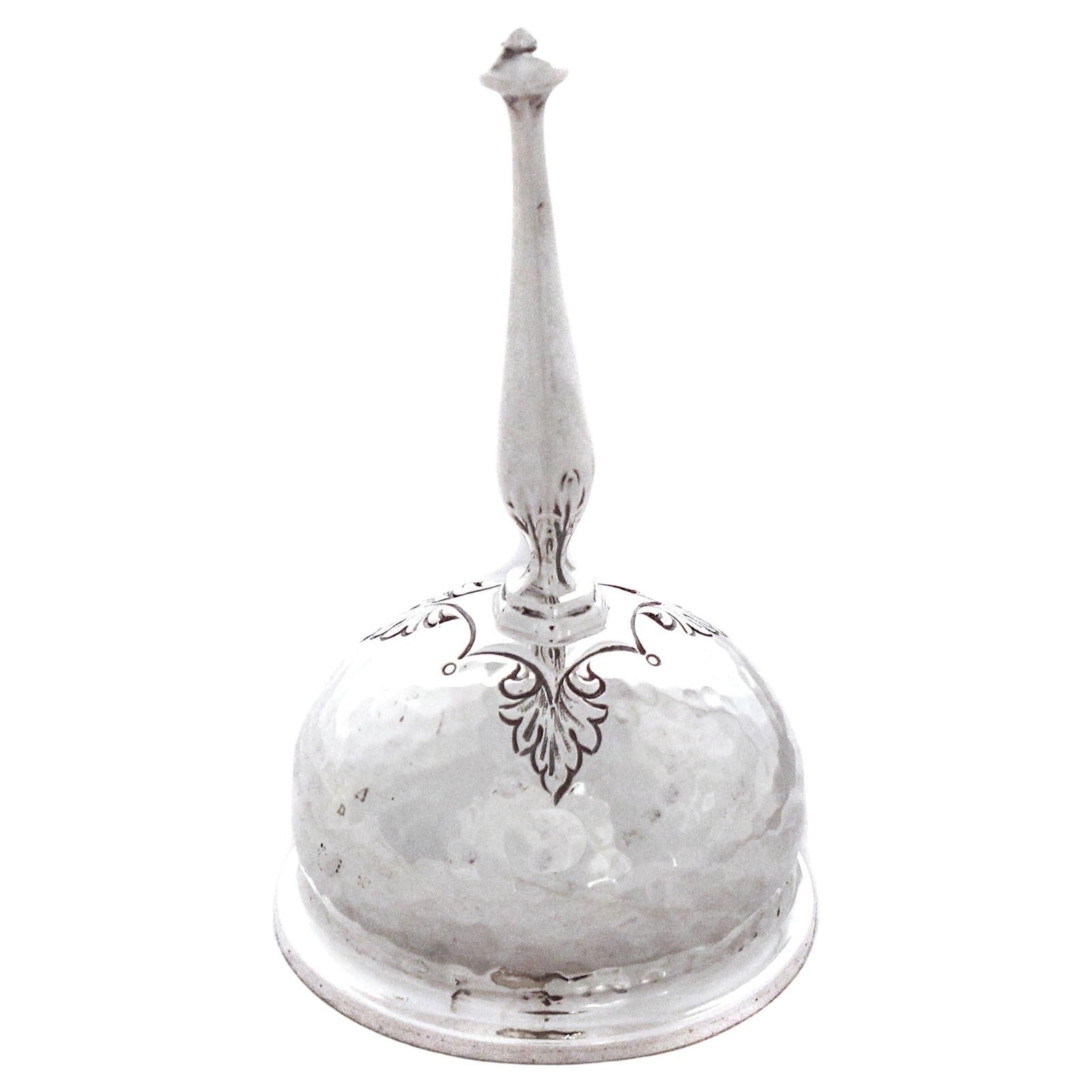 Wallace Silversmiths Sterling Silver Handbell Craftsman Style 1890s: Wallace Silversmiths Sterling Silver Handbell Craftsman Style 1890s This exquisite sterling silver handbell from Wallace Silversmiths showcases the elegance of the Craftsman style, which flourished du