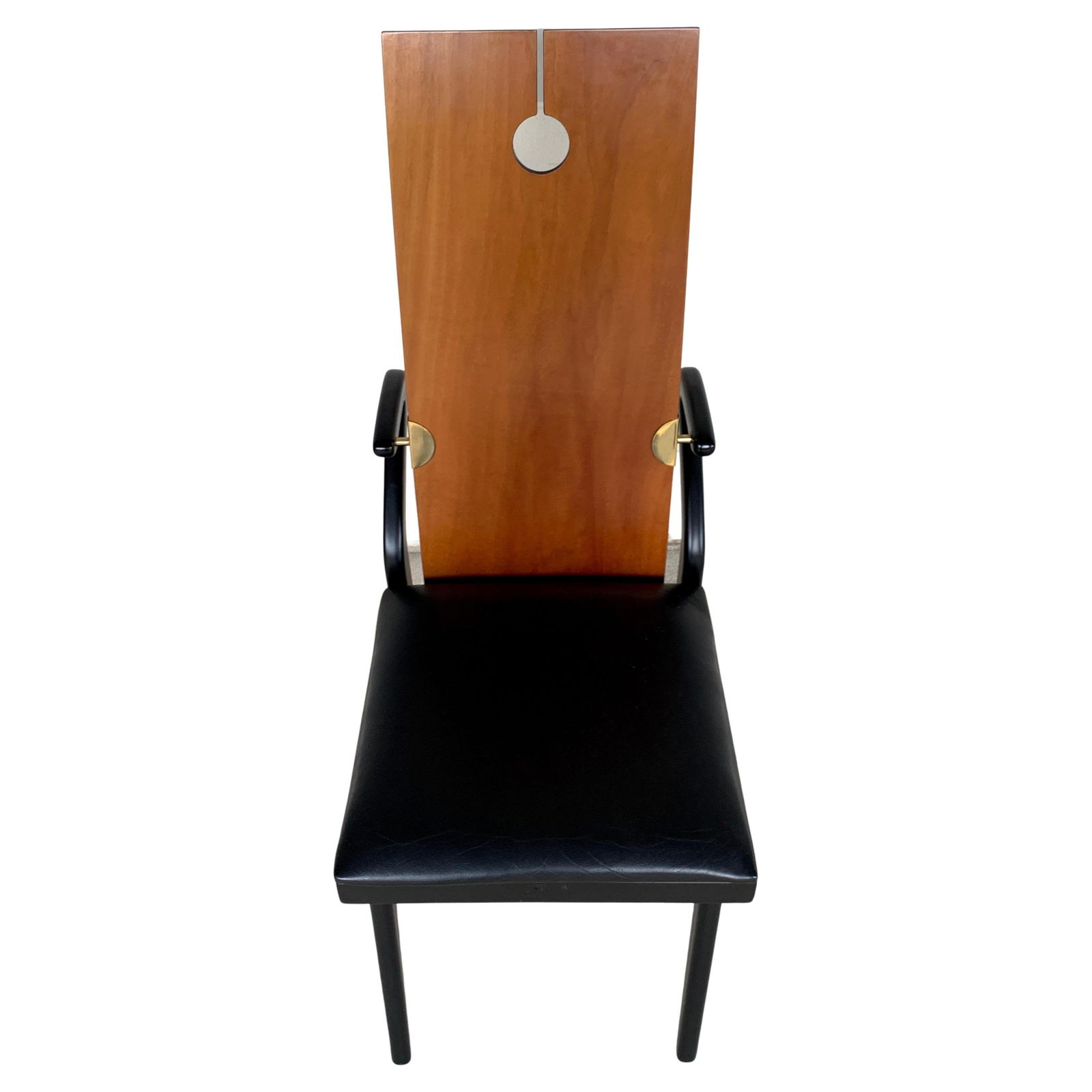 Set of 6 Pierre Cardin Mid-Century Modern Keyhole Back Arm Chairs: Set of 6 Pierre Cardin Mid-Century Modern Keyhole Back Arm Chairs This set of six iconic arm chairs designed by Pierre Cardin features a striking keyhole back design, embodying the essence of Mid-Cent