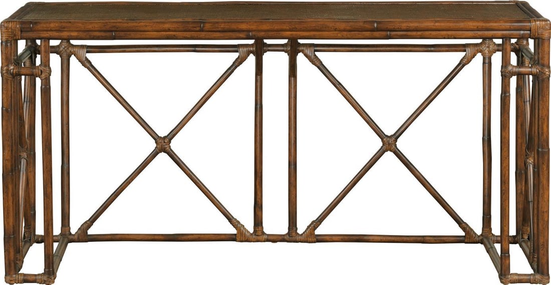 Port Eliot Mahogany Console Table Chinoiserie Style 30H 60W 17D: Port Eliot Mahogany Console Table Chinoiserie Style 30H 60W 17D This stylish traditional console table combines functionality with elegant design. Crafted from mahogany, it features a sophisticated Ch