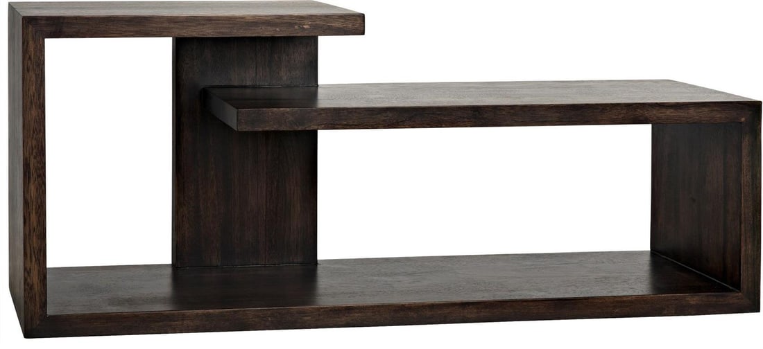 Noir Lou Console Table in Chic Ebony Walnut Finish: Noir Lou Console Table in Chic Ebony Walnut Finish Introducing the Chic Ebony Walnut Console, a stunning addition to your home decor. This console table beautifully combines elegance with functionalit