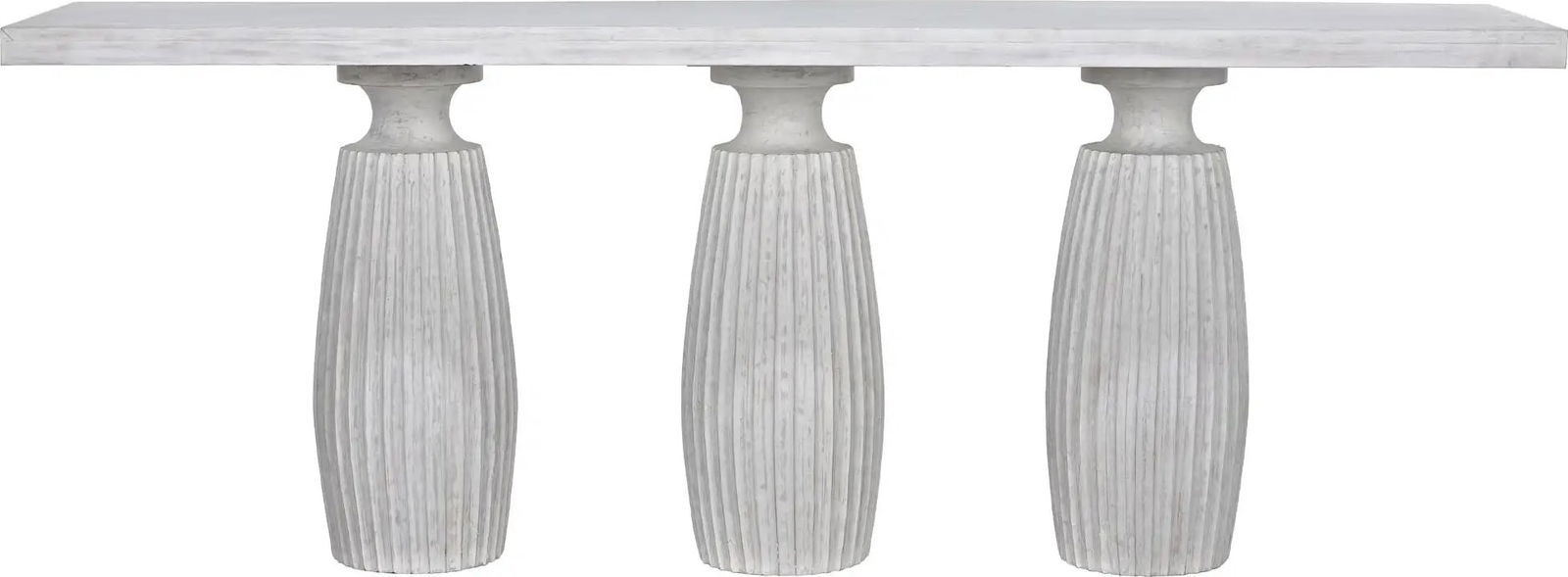 Evelyn Console Table by Noir White Wash Mahogany 80" English Traditional: Evelyn Console Table by Noir White Wash Mahogany 80" English Traditional Elevate your space with this Sophisticated White Wash Mahogany Console, designed in an English Traditional style. This elegant