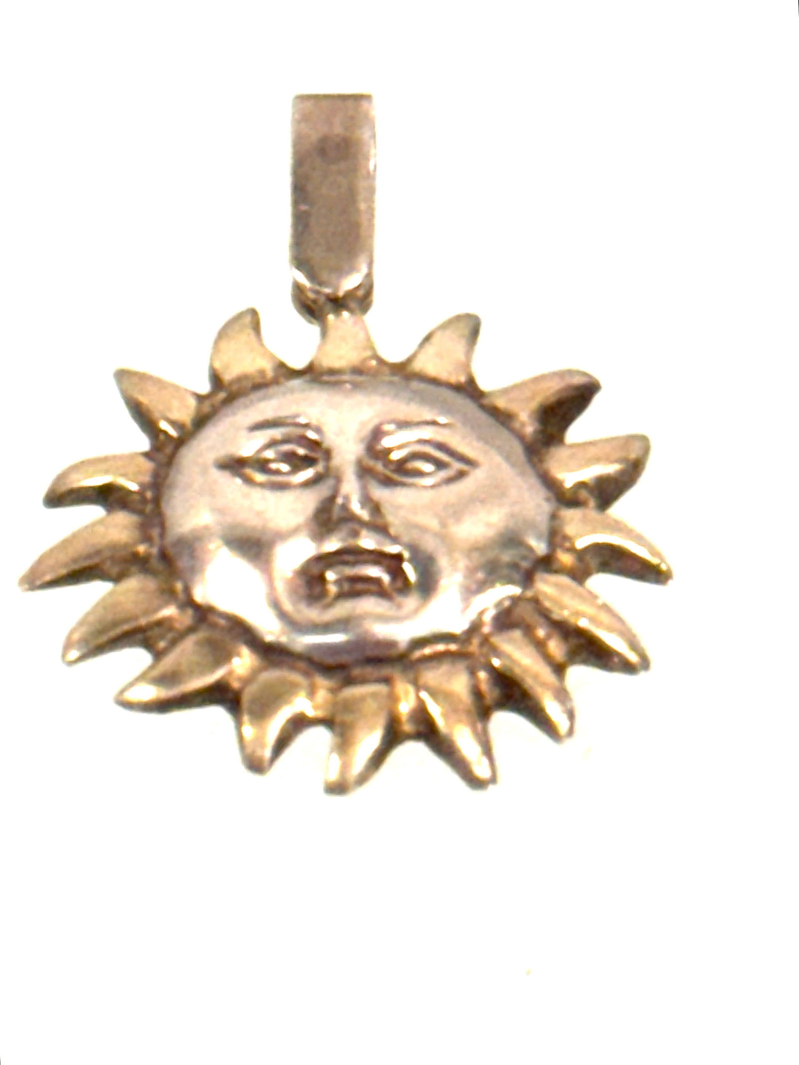 Sergio Bustamante Sterling Silver Gilt Sun Face Pendant Limited Edition 6/99: Sergio Bustamante Sterling Silver Gilt Sun Face Pendant Limited Edition 6/99 Introducing a captivating limited edition sun face pendant by renowned Mexican artist Sergio Bustamante. This exquisite pie
