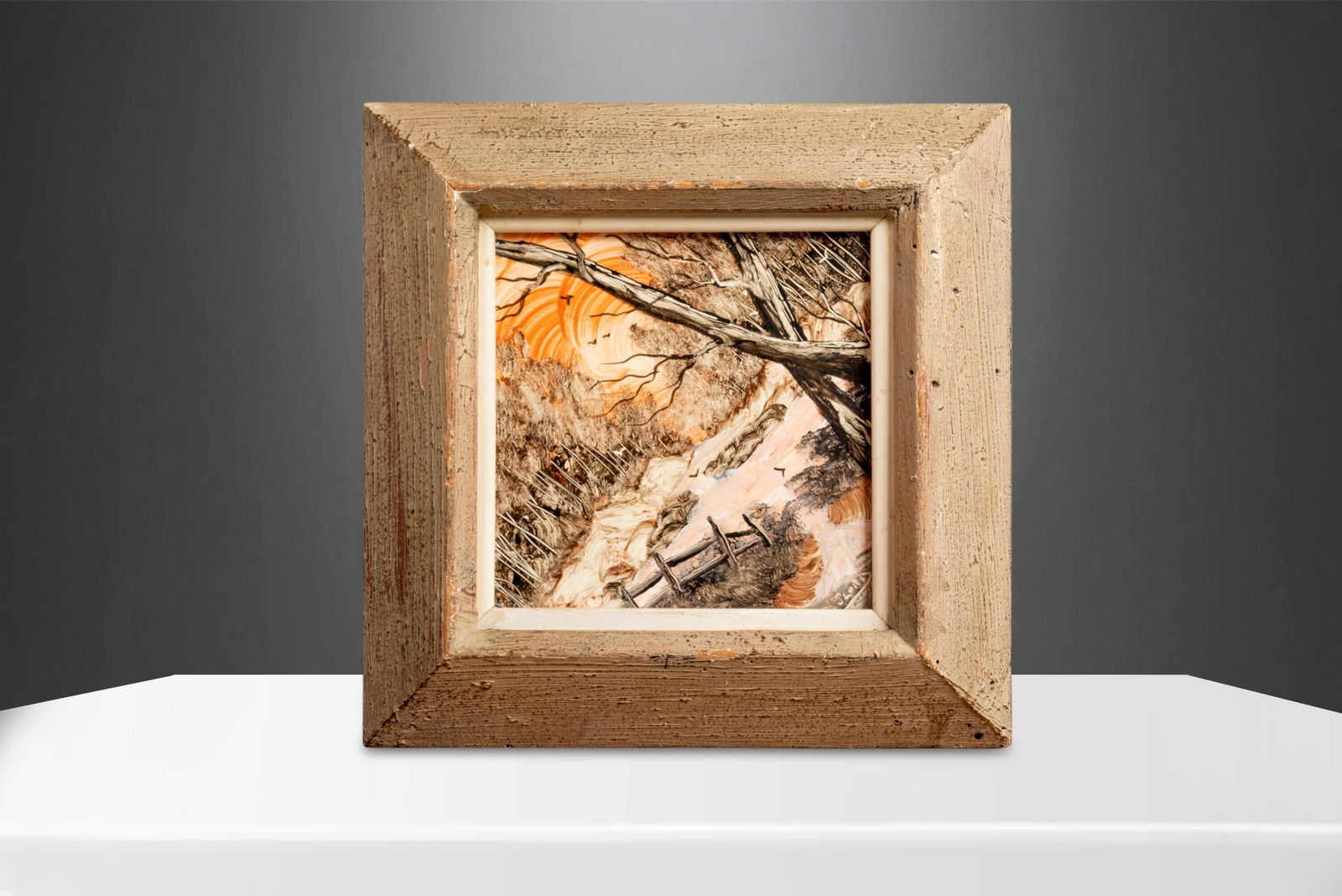 Jack Lord Signed 1940s Oil Painting in Wood Frame (1 of 5)