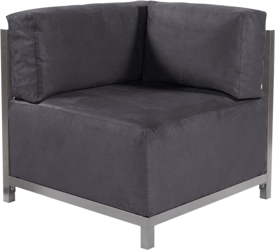 Howard Elliott Regency Gray Corner Chair with Titanium Frame: Howard Elliott Regency Gray Corner Chair with Titanium Frame Introducing the Howard Elliott Luxury Regency Corner Seat, a beautifully designed piece that enhances any living space. This corner chair f