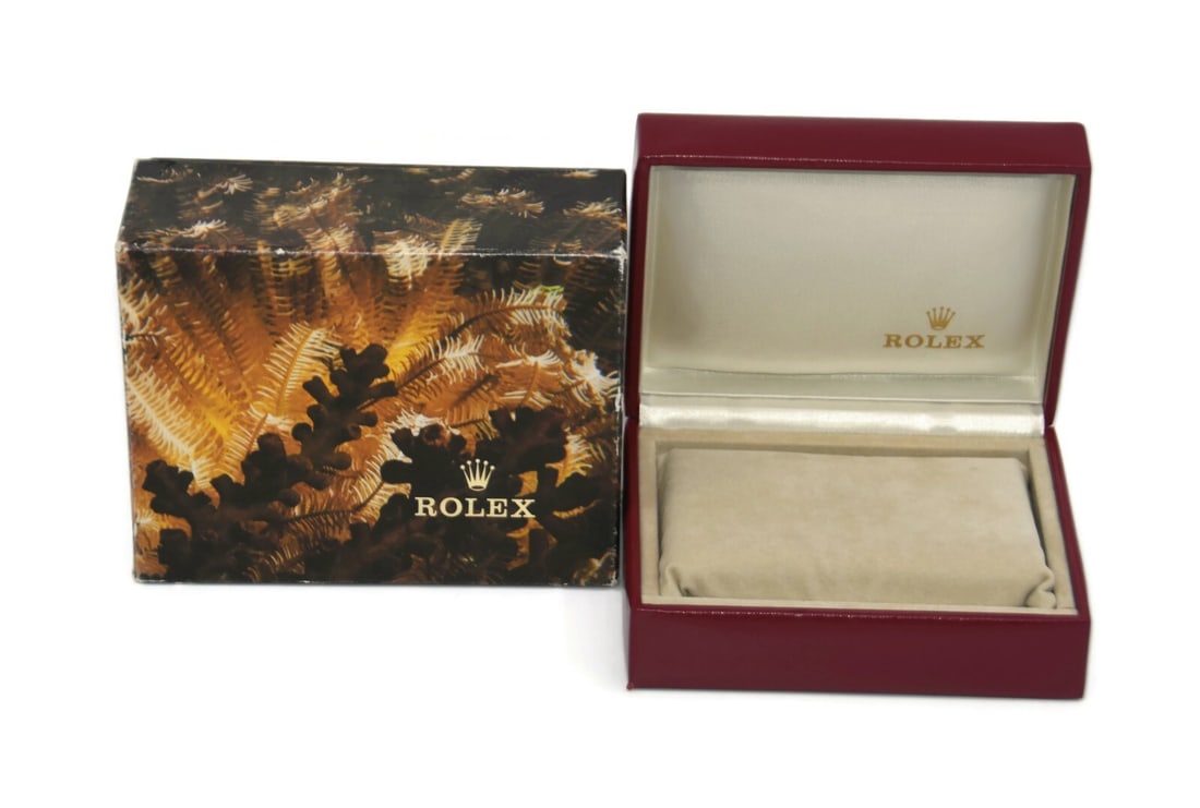 Rolex Vintage Presentation Box Model 14.00.02 Authentic: Rolex Vintage Presentation Box Model 14.00.02 Authentic This is a genuine Rolex vintage watch presentation box, model reference 14.00.02. Designed for single watch storage, it measures 6 x 5 x 2 inche