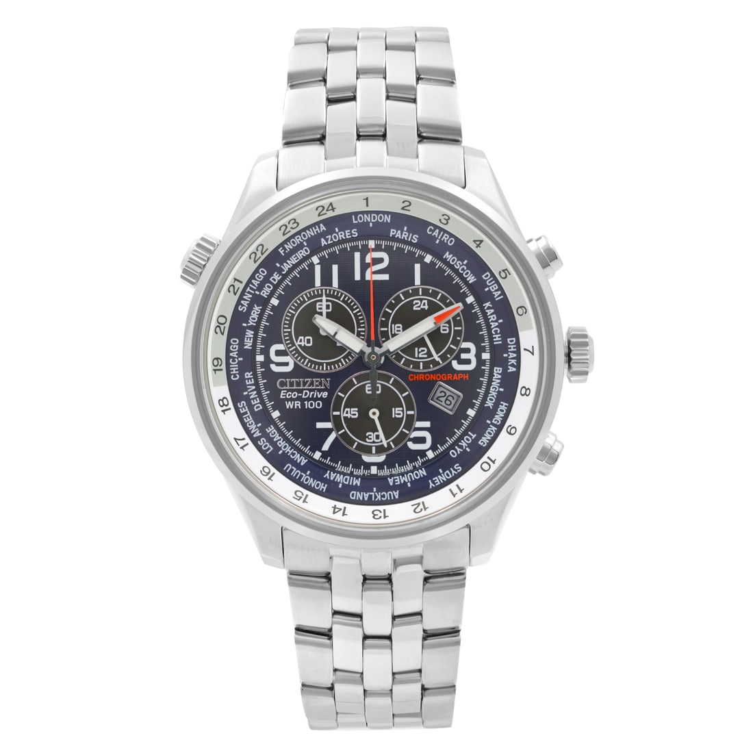 Citizen Eco-Drive 43mm Blue Dial Men's Watch AT0361-57L: Citizen Eco-Drive 43mm Blue Dial Men's Watch AT0361-57L Experience the perfect blend of style and functionality with the Citizen Eco-Drive Men's Watch. This exquisite timepiece features a striking blu