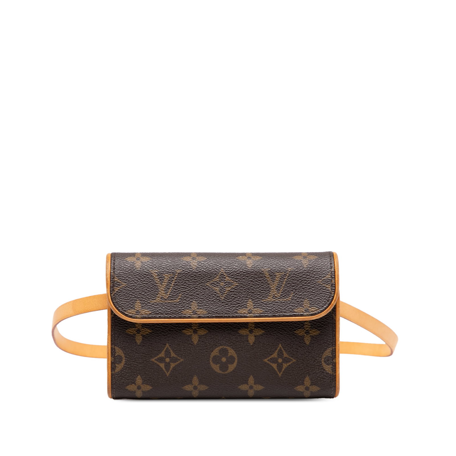 Louis Vuitton Monogram Pochette Florentine Bag with Vachetta Trim: Louis Vuitton Monogram Pochette Florentine Bag with Vachetta Trim The Louis Vuitton Monogram Pochette Florentine is a stylish and functional accessory crafted from durable monogram canvas and featurin