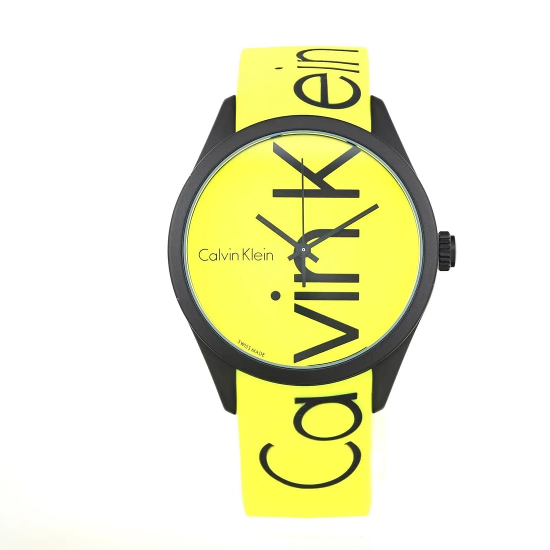 Calvin Klein 40mm Yellow Black Dial Unisex Quartz Watch K5E51TFY Water Resistant: Calvin Klein 40mm Yellow Black Dial Unisex Quartz Watch K5E51TFY Water Resistant Experience the perfect blend of style and functionality with this Calvin Klein 40mm Yellow and Black Dial Unisex Quartz