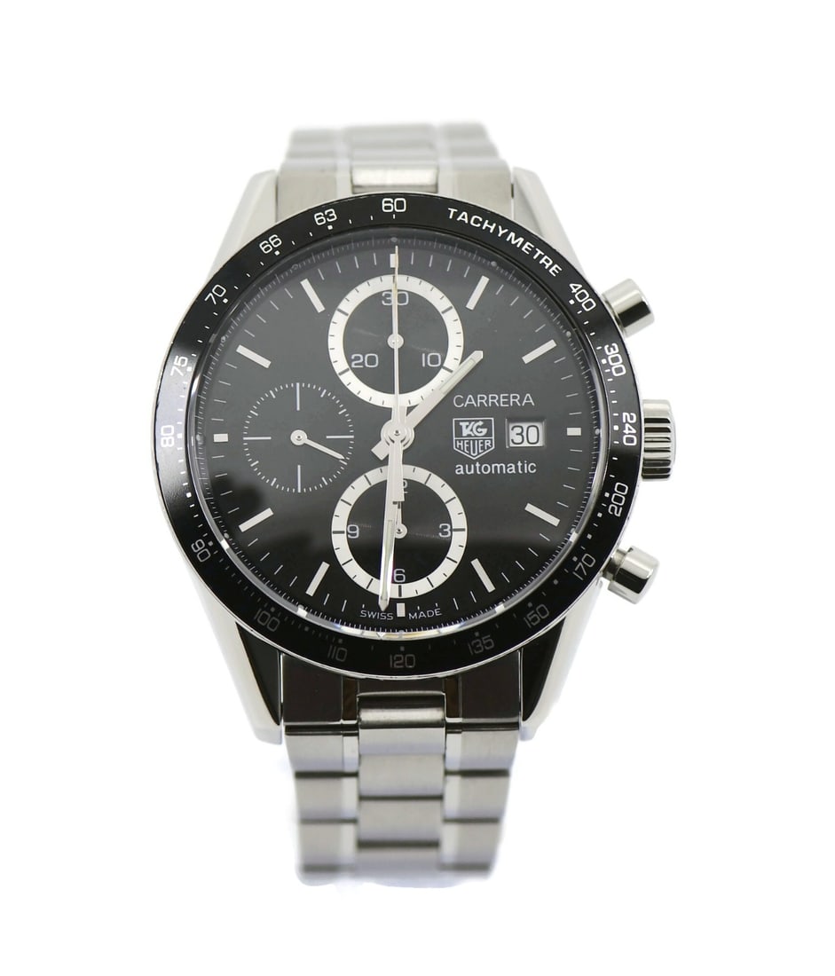 TAG Heuer Carrera CV2010 Chronograph Stainless Steel Watch with Box and Papers (1 of 5)