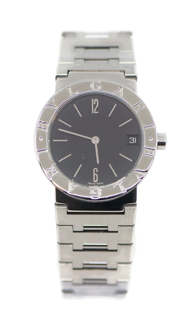 Bvlgari Bulgari BB30 Stainless Steel Quartz Watch Black Dial (1 of 3)