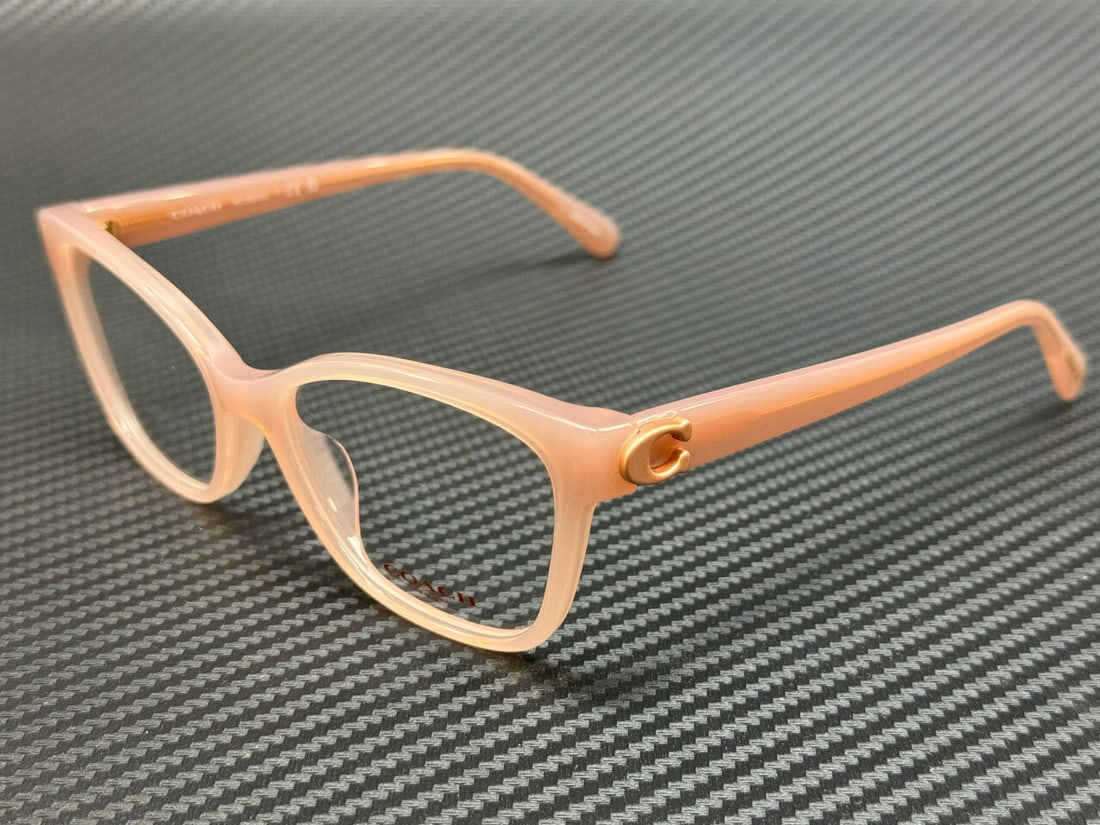 Stylish Coach HC6246U 5839 Milky Buff Pink Women's Eyeglasses: Stylish Coach HC6246U 5839 Milky Buff Pink Women's Eyeglasses Elevate your eyewear collection with these stylish COACH HC6246U 5839 eyeglasses. Featuring a chic Milky Buff Pink frame, these women's ey