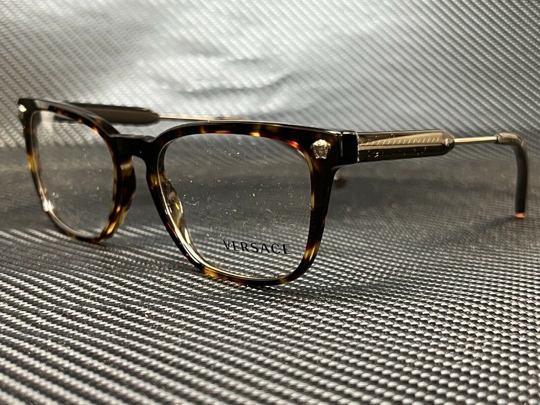 Versace VE3290 5337 Havana Women's Eyeglasses with Demo Lenses: Versace VE3290 5337 Havana Women's Eyeglasses with Demo Lenses Elevate your eyewear collection with these stylish Versace VE3290 5337 eyeglasses. Crafted in Italy, these frames boast a chic Havana col