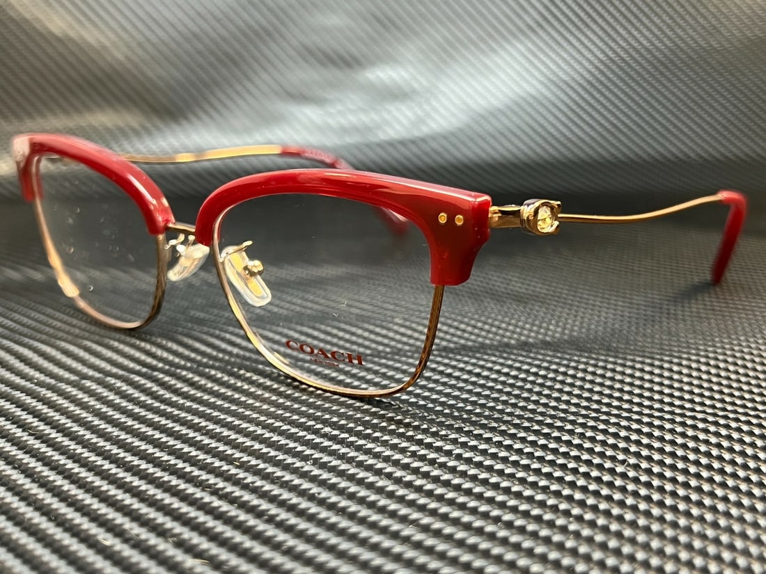 COACH HC5104B 9331 Burgundy Square Women's Eyeglasses with Clear Lenses: COACH HC5104B 9331 Burgundy Square Women's Eyeglasses with Clear Lenses Introducing the COACH HC5104B 9331 Women's Eyeglasses, featuring a chic square design that effortlessly blends style and functio