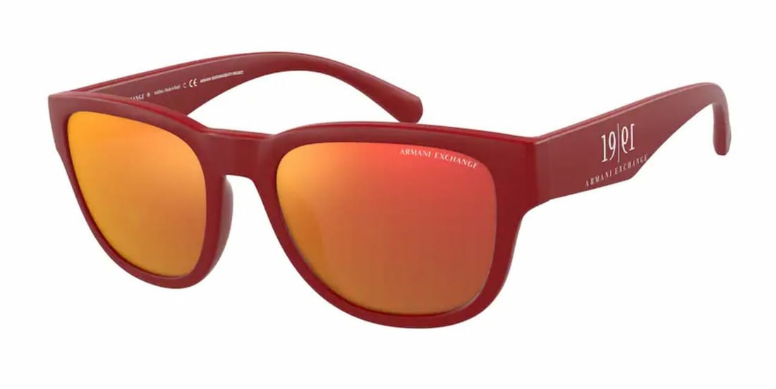 Armani Exchange AX4115SU 82746Q Red Frame 54mm Men's Sunglasses: Armani Exchange AX4115SU 82746Q Red Frame 54mm Men's Sunglasses Experience style and functionality with the ARMANI EXCHANGE AX4115SU 82746Q Men's Sunglasses. Featuring a vibrant red frame and dark vio