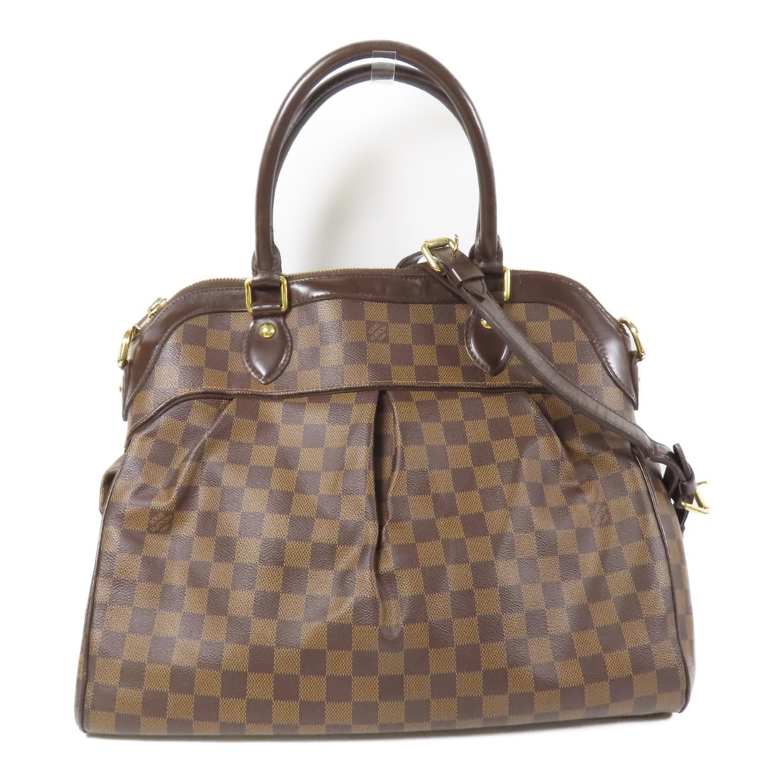 LOUIS VUITTON Trevi GM 2 Way Shoulder Bag N51998 Brown PVC Canvas: LOUIS VUITTON Trevi GM 2 Way Shoulder Bag N51998 Brown PVC Canvas Elevate your style with the LOUIS VUITTON Trevi GM 2 Way Shoulder Bag, expertly crafted from PVC coated canvas in a rich brown hue. Th
