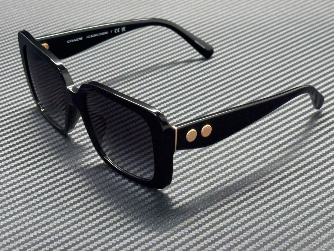 Coach HC8424U 50023C Black Grey Gradient 54mm Women's Sunglasses: Coach HC8424U 50023C Black Grey Gradient 54mm Women's Sunglasses Elevate your accessory collection with these stylish COACH HC8424U 50023C sunglasses. Designed for women, these sunglasses feature a sl