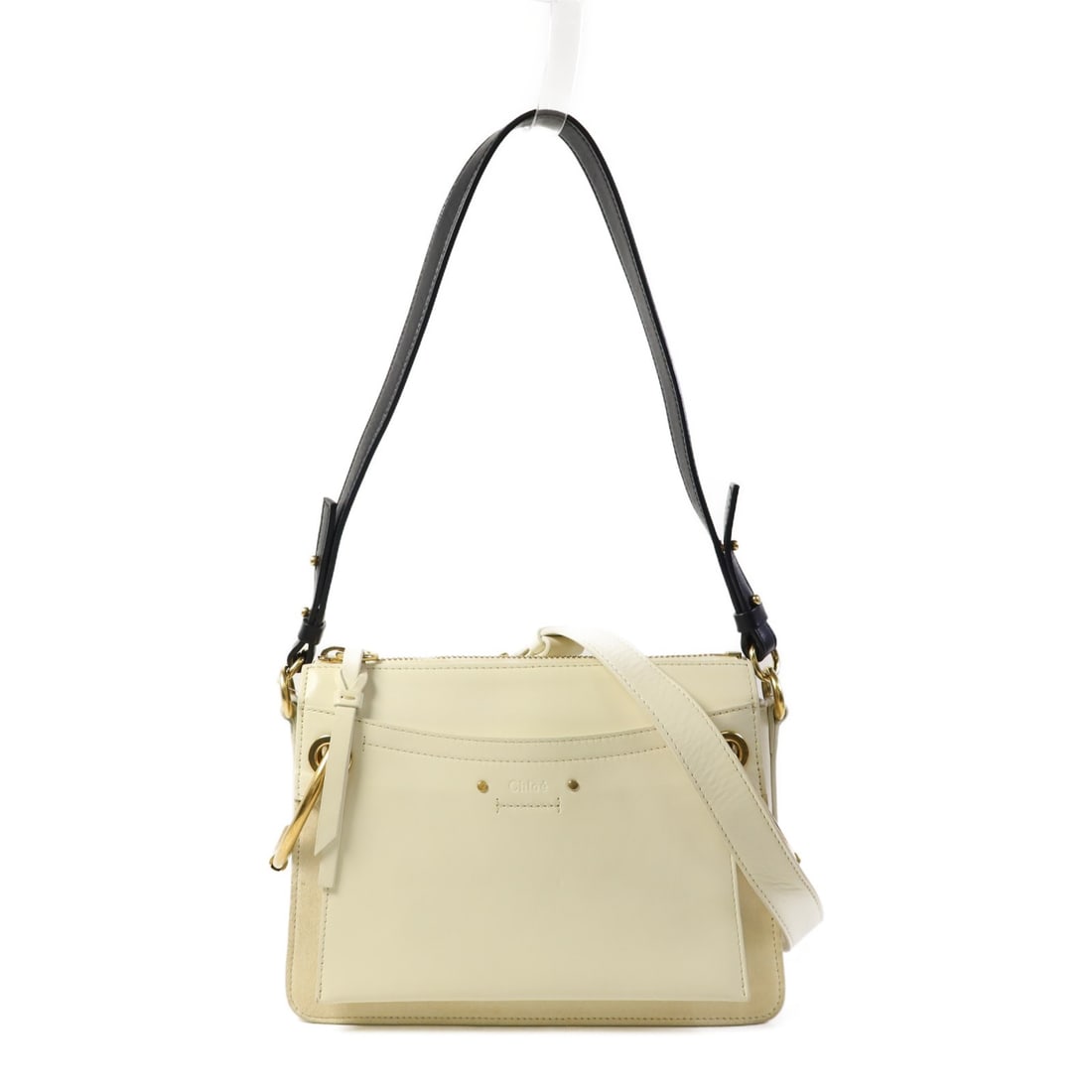 Chloe Shoulder Bag Calfskin Leather Beige GHW France: Chloe Shoulder Bag Calfskin Leather Beige GHW France This elegant shoulder bag by Chloe is crafted from high-quality calfskin leather in a sophisticated beige color. The bag features a stylish design,