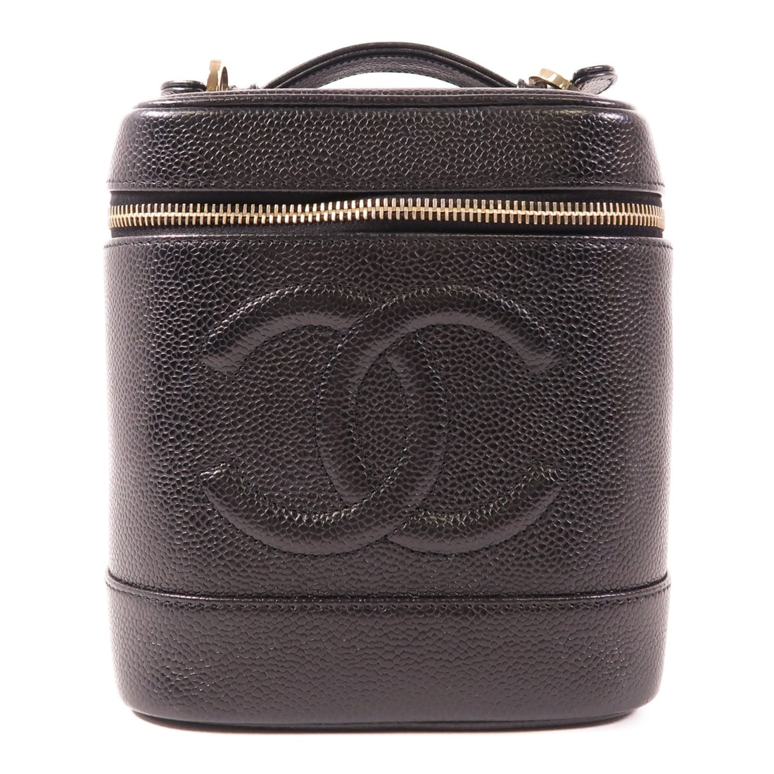 CHANEL Vintage Black Calfskin Vanity Case Handbag GHW (1 of 18)