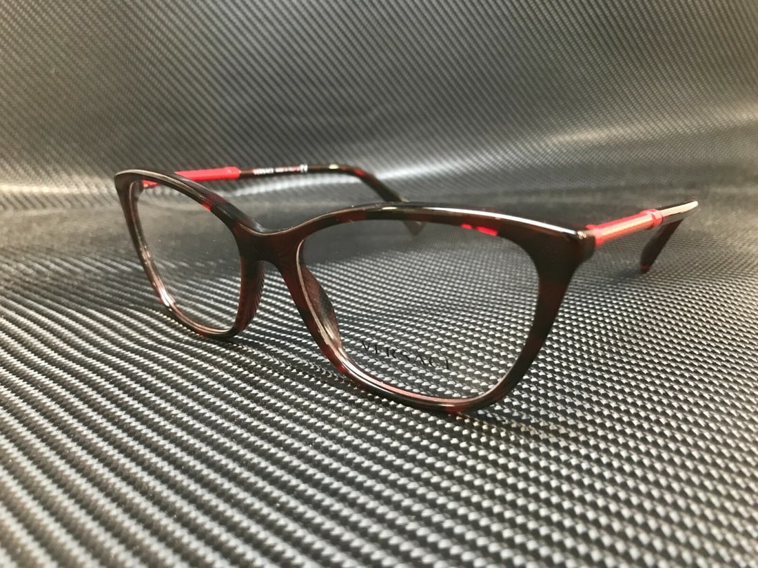 Versace VE3248 989 Red Havana Cat Eye Eyeglasses with Demo Lens: Versace VE3248 989 Red Havana Cat Eye Eyeglasses with Demo Lens Discover the elegance of Versace with these stunning Cat Eye eyeglasses. Crafted from high-quality acetate plastic, these frames showcas