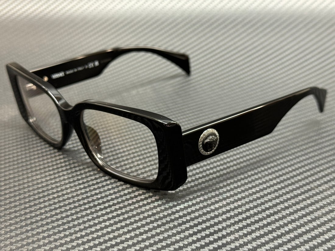 Versace VE3362U GB1 Black Women's Eyeglasses with Authenticity Certificate: Versace VE3362U GB1 Black Women's Eyeglasses with Authenticity Certificate Discover elegance with these Versace VE3362U GB1 eyeglasses, designed for women. The sleek black frame complements various st