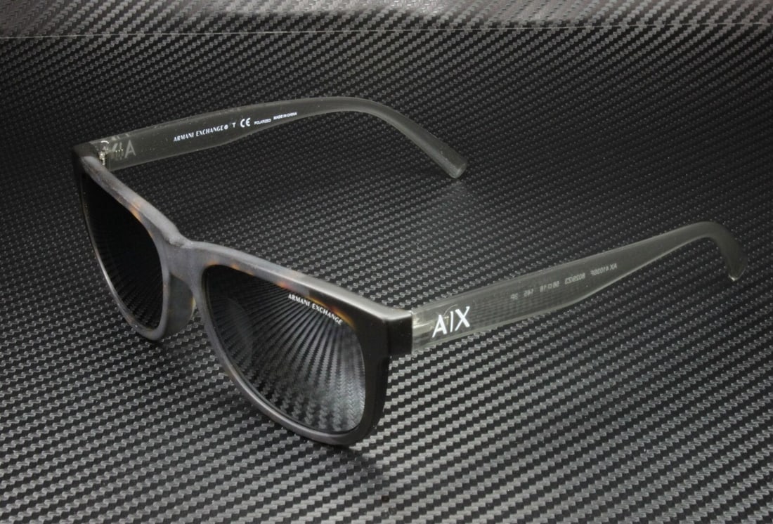 Armani Exchange AX4103SF 8029Z3 Polarized Havana Square Sunglasses: Armani Exchange AX4103SF 8029Z3 Polarized Havana Square Sunglasses Elevate your style with the ARMANI EXCHANGE AX4103SF 8029Z3 sunglasses, designed for men who appreciate both fashion and functionalit