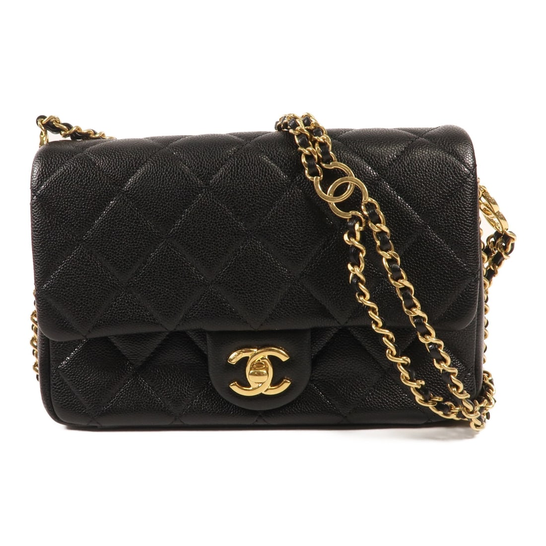 CHANEL Mini Flap Bag Black Calfskin GHW AS3757 (1 of 15)