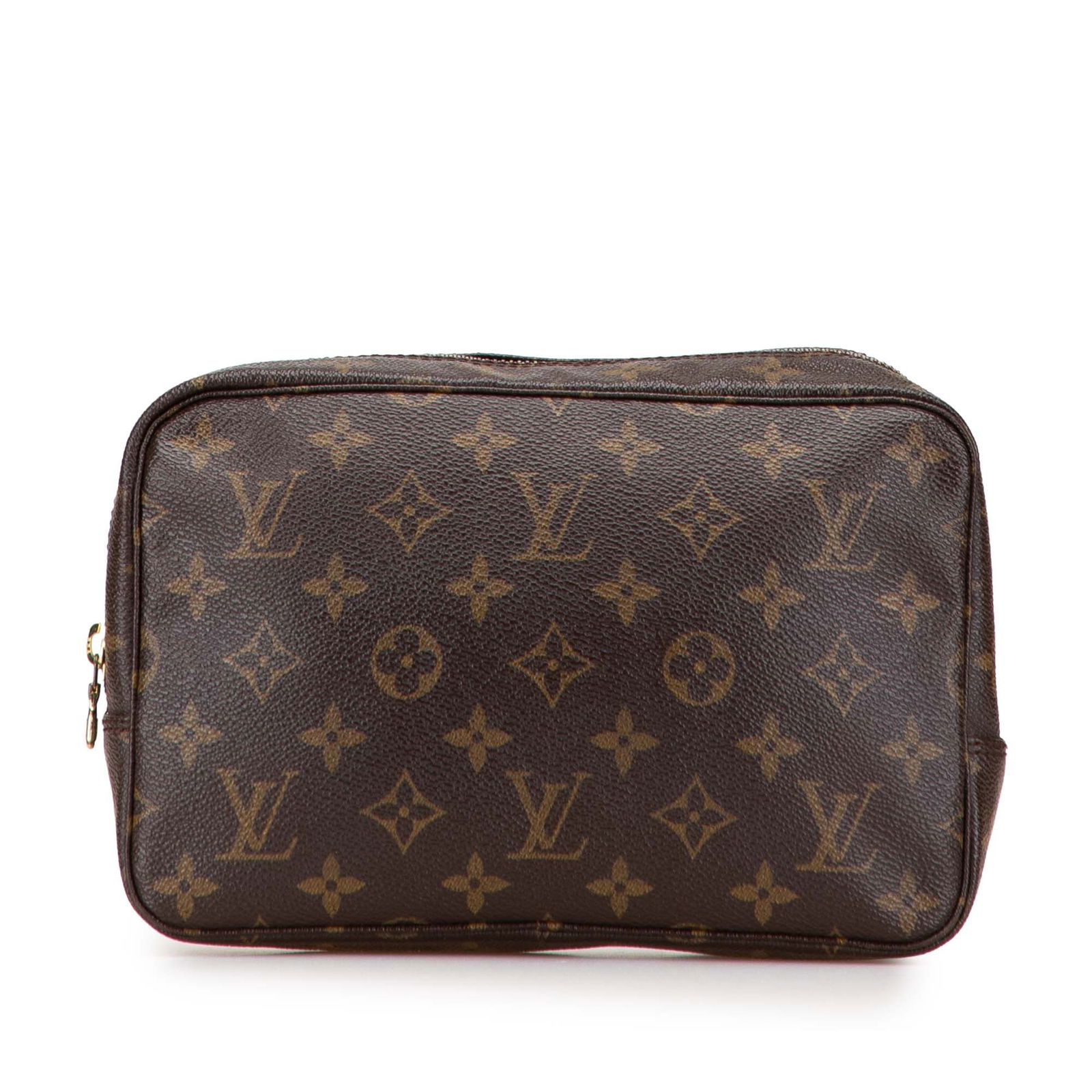Louis Vuitton Monogram Trousse Toilette 23 Brown Fabric Bag: Louis Vuitton Monogram Trousse Toilette 23 Brown Fabric Bag This Louis Vuitton Monogram Trousse Toilette 23 is a stylish and functional bag crafted from iconic monogram canvas. It features a convenien