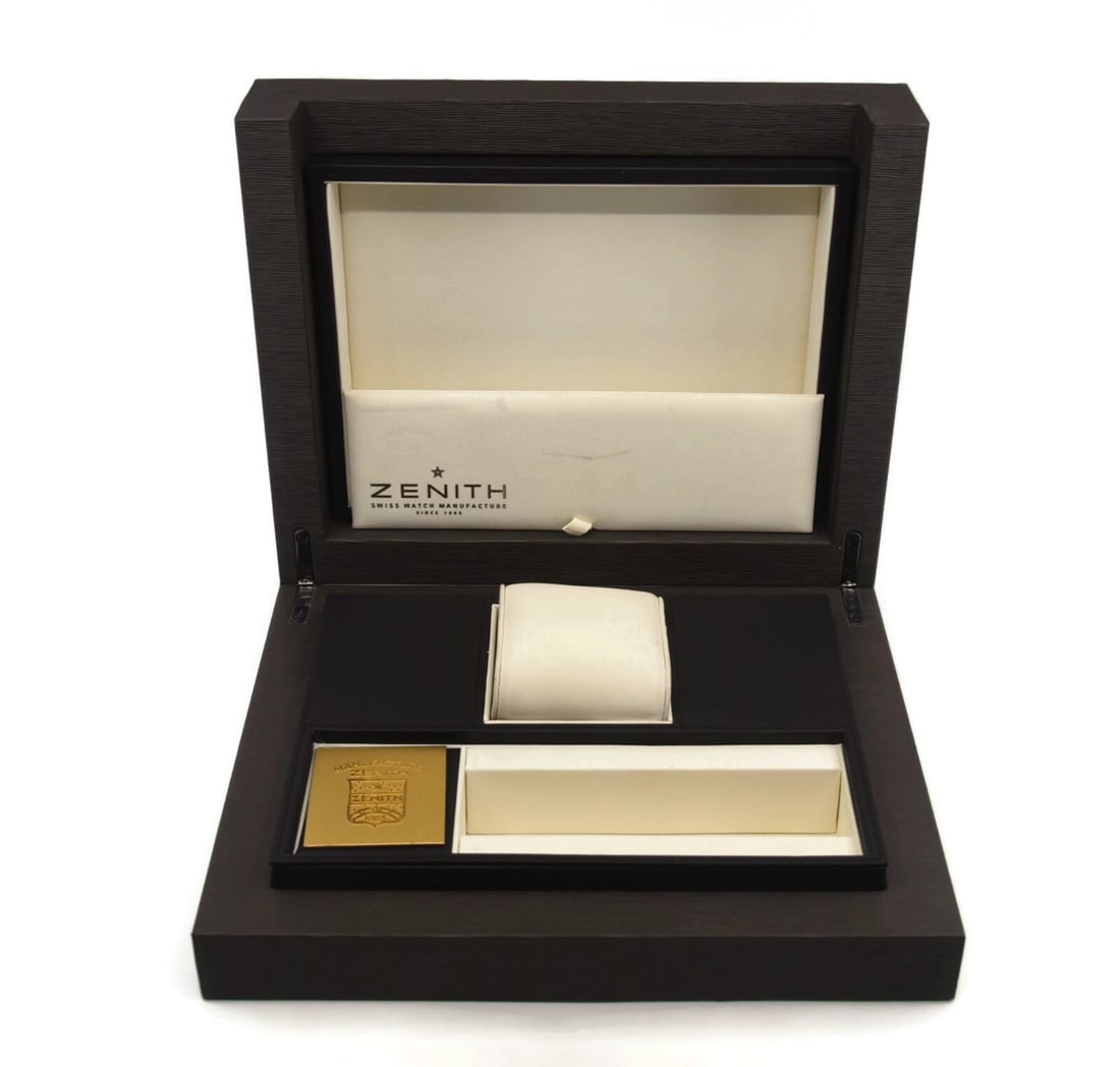 Zenith Brown Wooden Watch Box 10x8x3 Inches Authentic Presentation: Zenith Brown Wooden Watch Box 10x8x3 Inches Authentic Presentation This Zenith Brown Wooden Watch Box is a sophisticated presentation box designed to securely store and display your favorite timepiece