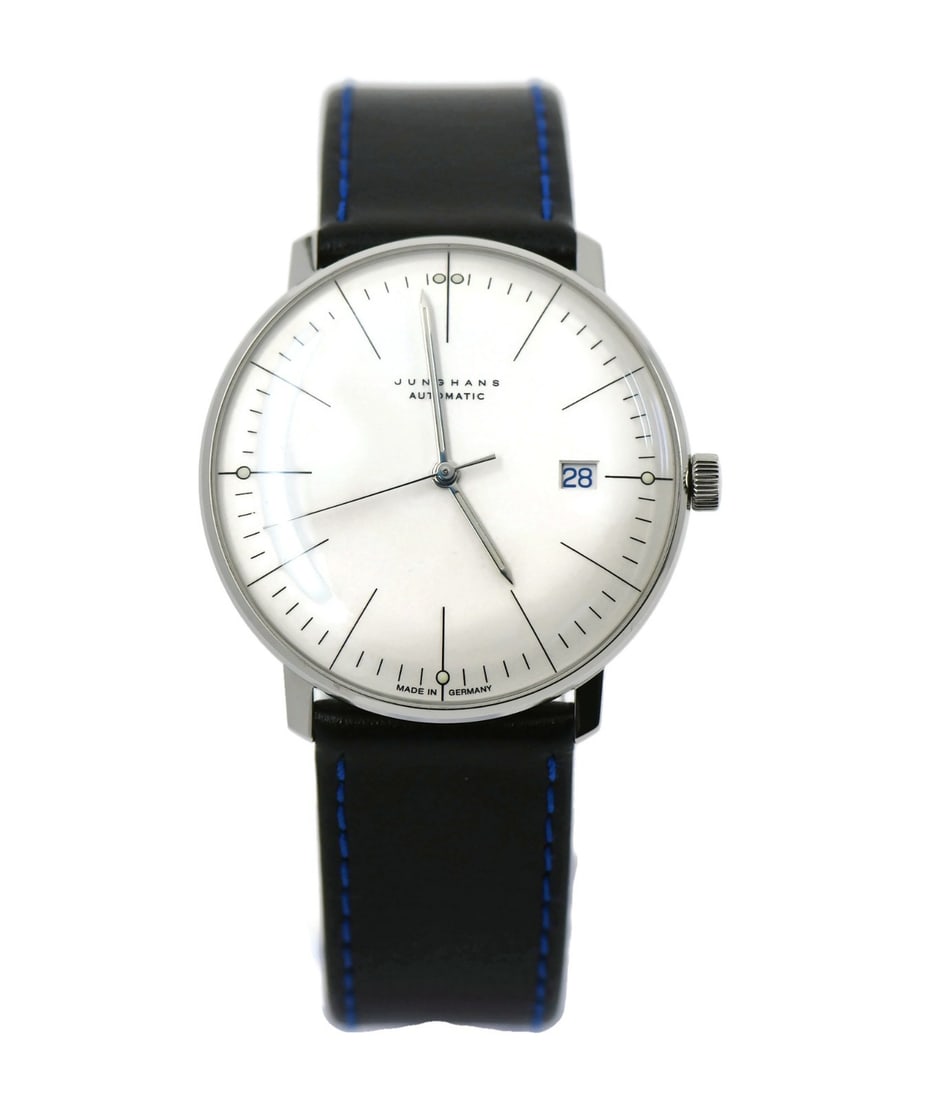 Junghans Max Bill Automatic Stainless Steel Watch 38mm with Box and Papers: Junghans Max Bill Automatic Stainless Steel Watch 38mm with Box and Papers Introducing the Junghans Max Bill Stainless Steel Watch, a classic timepiece that combines functionality with elegant design.