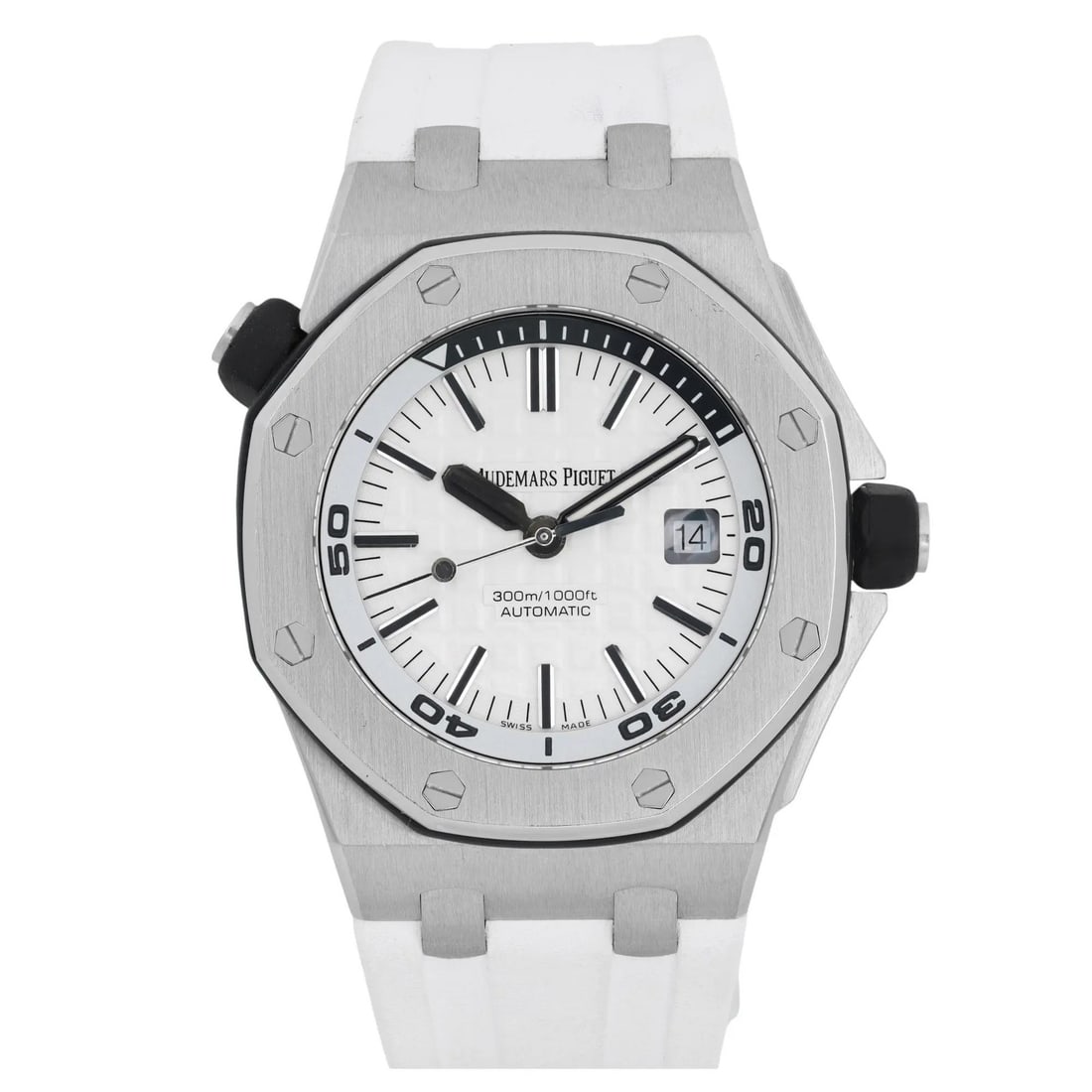 Audemars Piguet Royal Oak Offshore 42mm Luxury Watch Gray Steel White Dial (1 of 5)
