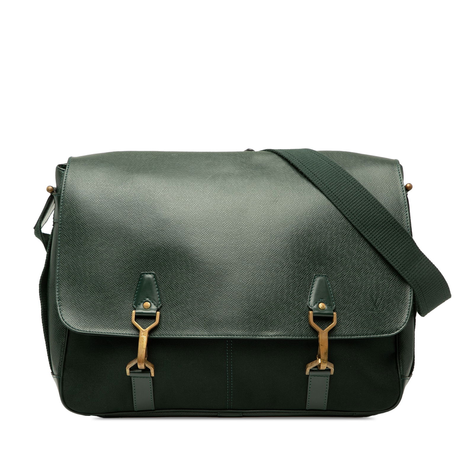 Louis Vuitton Taiga Dersou Green Leather Bag (1 of 7)