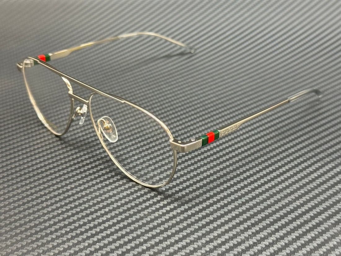 Gucci GG1679O 001 Silver Men's Eyeglasses with Authenticity Certificate: Gucci GG1679O 001 Silver Men's Eyeglasses with Authenticity Certificate Discover the elegance of Gucci with these GG1679O 001 eyeglasses designed for men. Featuring a sleek silver frame, these eyeglas