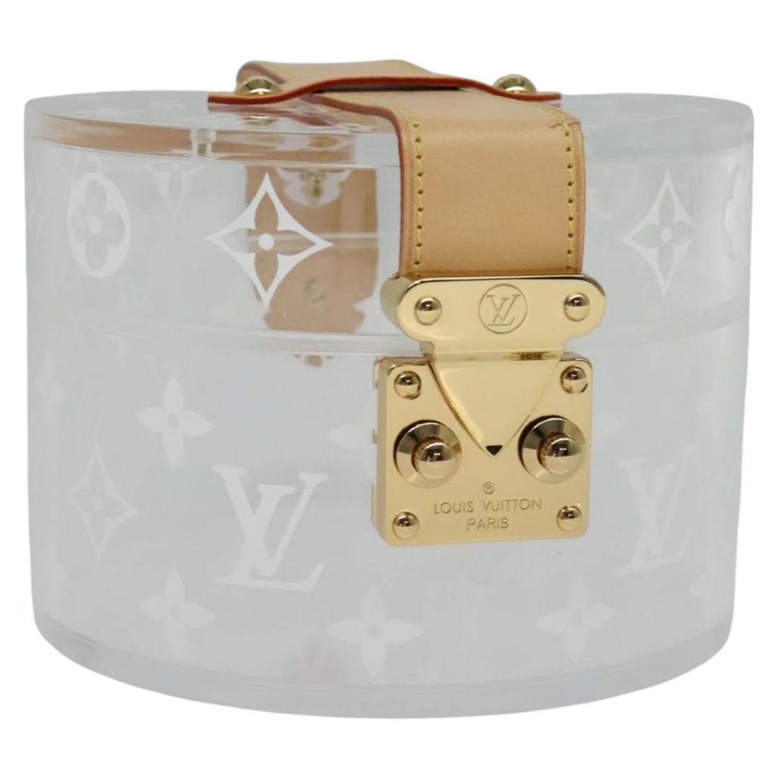LOUIS VUITTON Monogram Boite Scott Accessory Case Clear GI0203 Italy: LOUIS VUITTON Monogram Boite Scott Accessory Case Clear GI0203 Italy This elegant Louis Vuitton Monogram Boite Scott Accessory Case is crafted from premium Monogram Canvas, showcasing a sophisticated