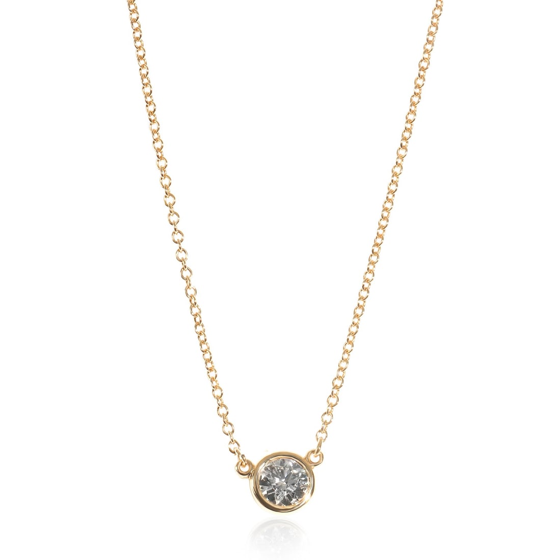 Tiffany & Co. Elsa Peretti 18k Yellow Gold Diamond Pendant 0.31ct (1 of 4)