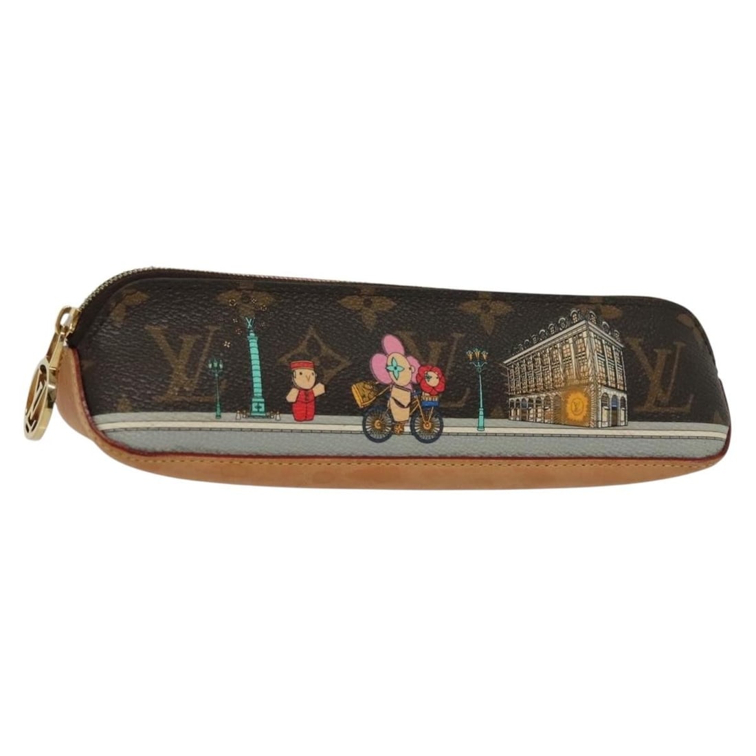 LOUIS VUITTON Monogram Vivienne Trousse Elizabeth Pen Case GI0829 Spain: LOUIS VUITTON Monogram Vivienne Trousse Elizabeth Pen Case GI0829 Spain This LOUIS VUITTON Monogram Vivienne Trousse Elizabeth Pen Case showcases the iconic Monogram Canvas, epitomizing luxury and tim