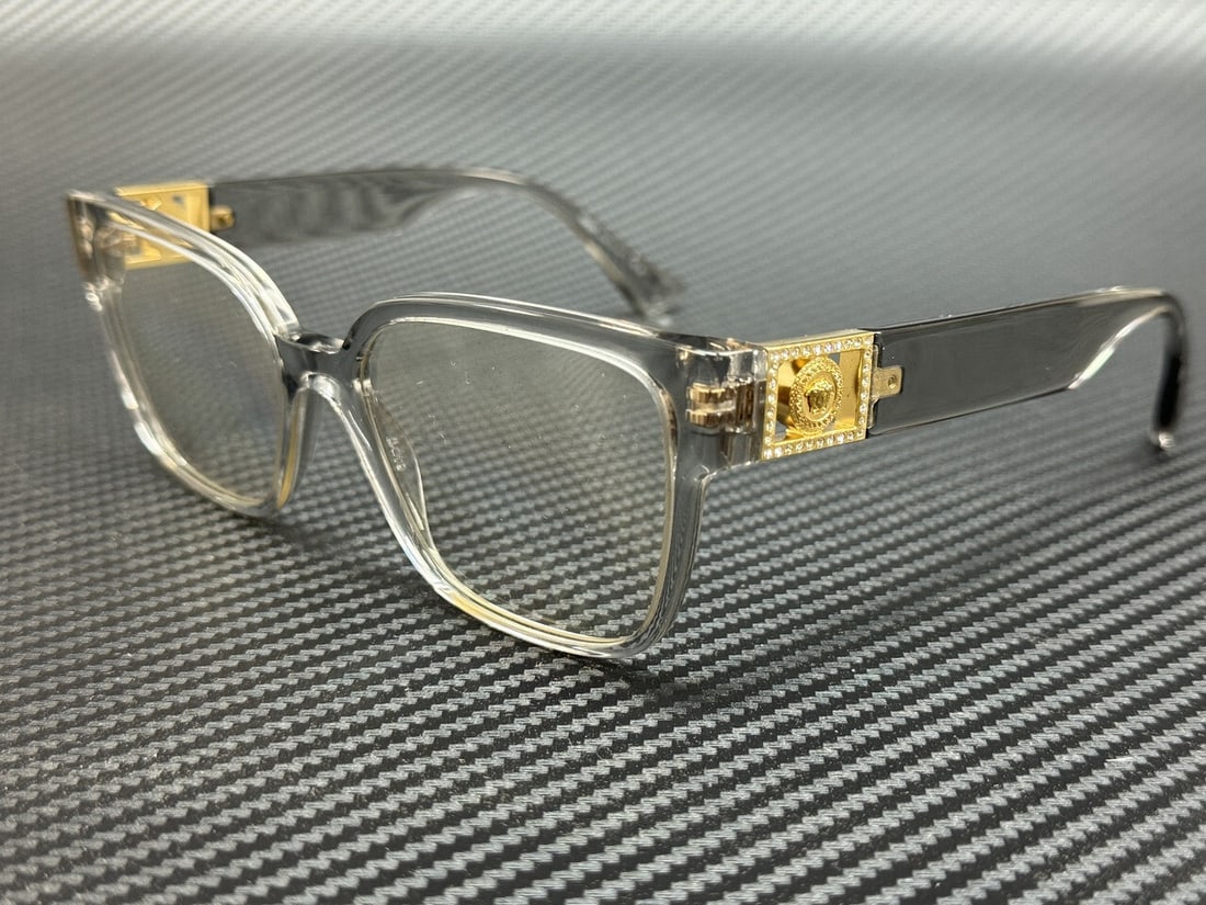 Versace VE3329B 5305 Transparent Grey Women's Eyeglasses with Authenticity Certificate: Versace VE3329B 5305 Transparent Grey Women's Eyeglasses with Authenticity Certificate Discover the elegance of Versace with these VE3329B 5305 eyeglasses, featuring a sophisticated transparent grey f