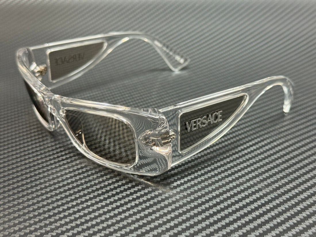 Versace VE4481 148 8V Silver Mirror Women's Sunglasses with Authenticity Certificate: Versace VE4481 148 8V Silver Mirror Women's Sunglasses with Authenticity Certificate Elevate your style with these stunning Versace VE4481 sunglasses. Featuring a sleek silver crystal frame, these sun