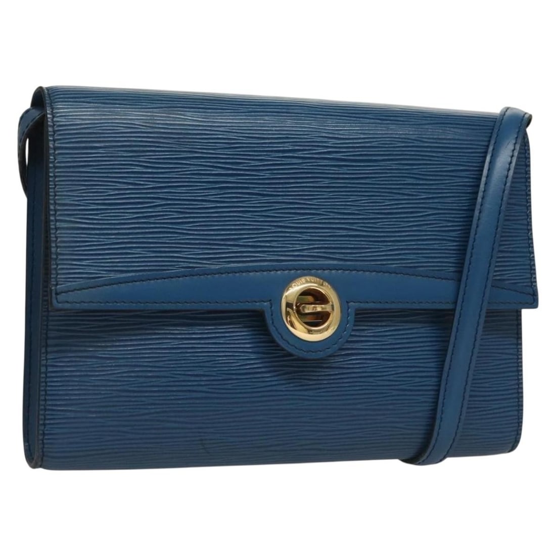 Louis Vuitton Epi Pochette Arche Shoulder Bag Blue M52575 Authentic: Louis Vuitton Epi Pochette Arche Shoulder Bag Blue M52575 Authentic Elevate your accessory collection with the LOUIS VUITTON Epi Pochette Arche Shoulder Bag in a striking blue hue. Expertly crafted fr