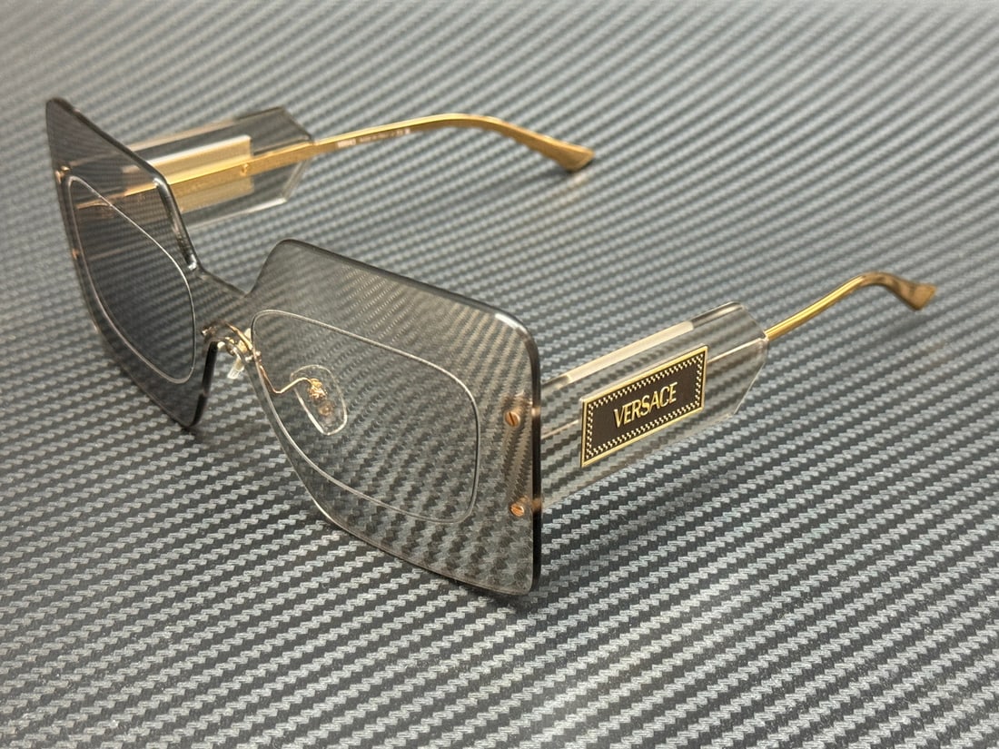 Versace VE2277 10018V Women's Mirror Silver Sunglasses with Authenticity: Versace VE2277 10018V Women's Mirror Silver Sunglasses with Authenticity Elevate your style with these exquisite Versace VE2277 10018V sunglasses, showcasing a striking mirror silver frame and lenses.