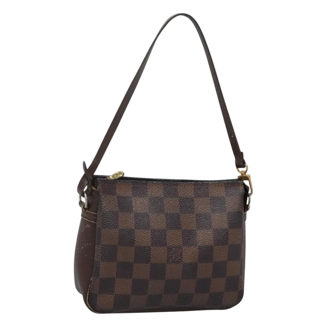 LOUIS VUITTON Damier Ebene Makeup Pouch N51982 Authentic France: LOUIS VUITTON Damier Ebene Makeup Pouch N51982 Authentic France This authentic Louis Vuitton Damier Ebene Trousse Makeup Pouch is a chic and practical accessory, perfect for organizing your beauty ess