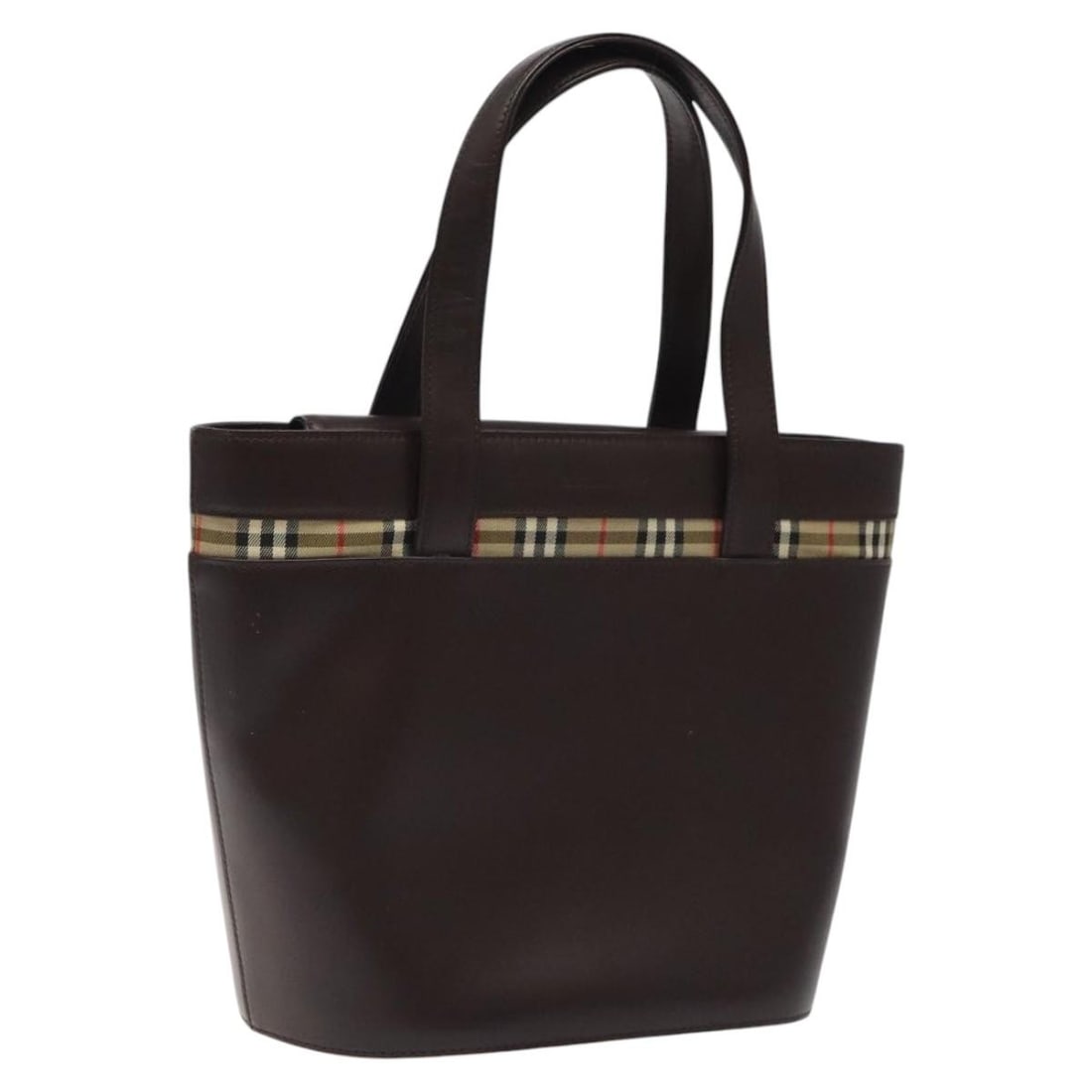 Authentic BURBERRY Brown Leather Hand Bag yk17756 (1 of 18)