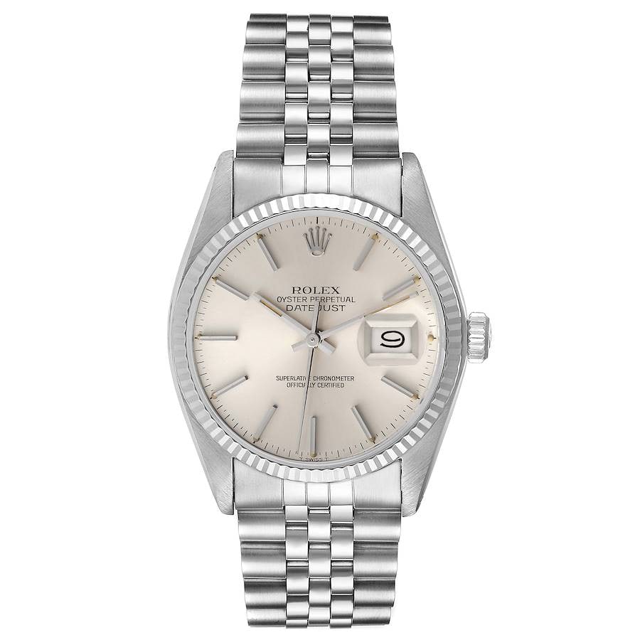 Rolex Datejust 16014 Silver Stick Dial Jubilee Bracelet (1 of 4)