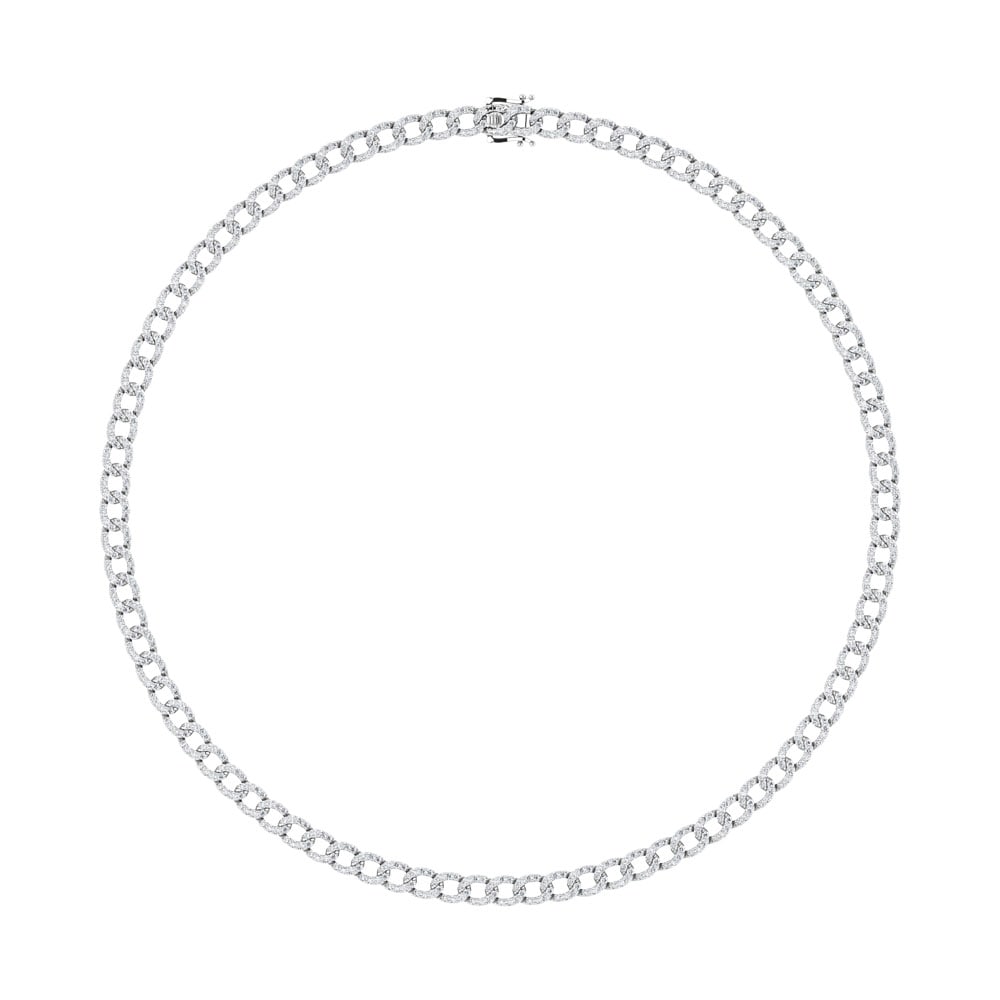 Diamond 7 5/8 Ct.Tw. Cuban Necklace in 14K White Gold (1 of 1)