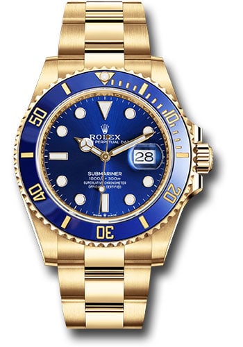 Rolex Submariner B/P Blue Dial 18k YG Oyster Ref 126618LB 2021 (1 of 5)