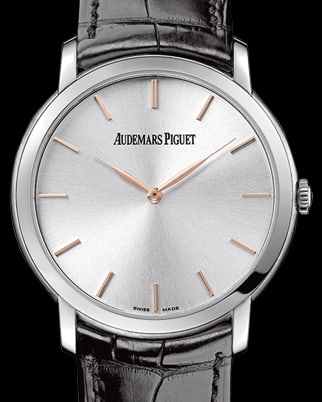 Audemars Piguet Jules Audemars Extra-Thin 18k White Gold Leather Strap Ref 15180BC.OO.A002CR.01 (1 of 4)