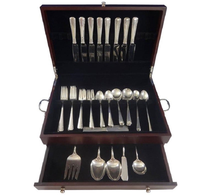 International Silver Courtship Flatware Set for 8 61 Pieces with Storage Chest (1 of 9)