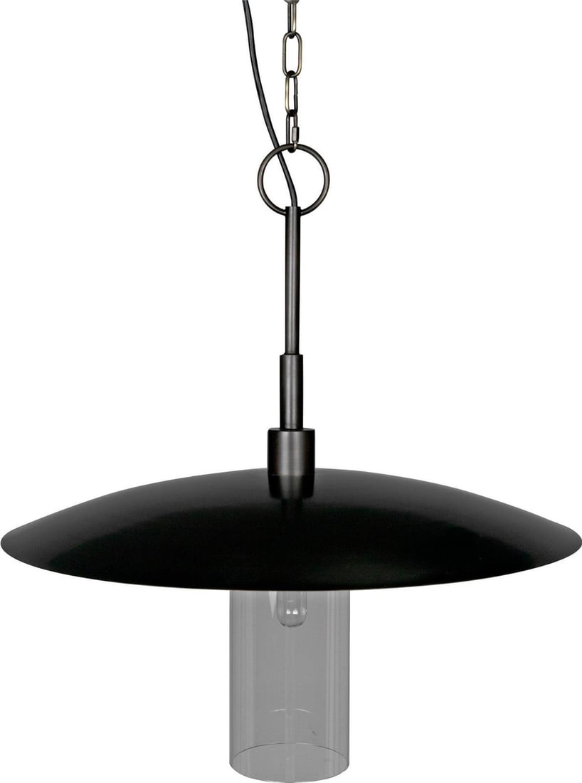 Noir Anton Aged Brass Pendant Light 27H 25W 25D Hardwired (1 of 8)